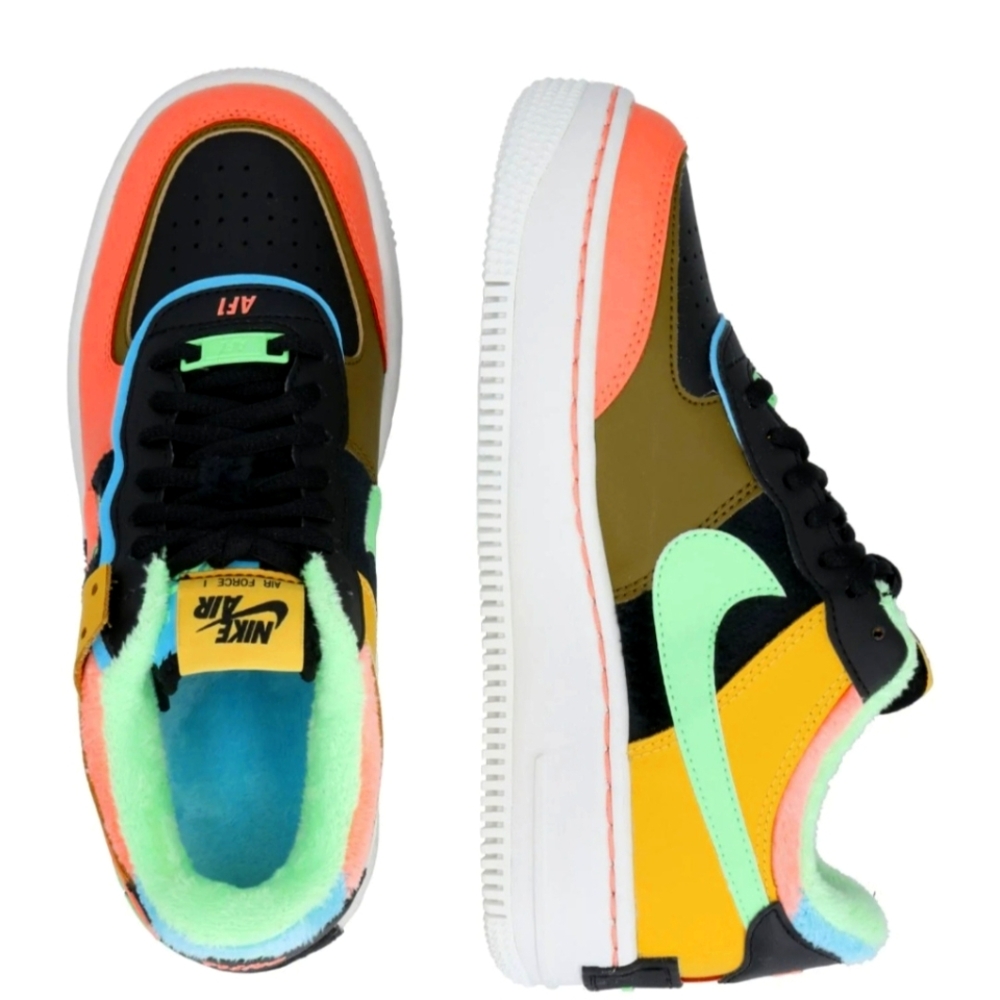 Nike Air Force 1 Multicolor Womens Solar Flare Atomic Sneakers